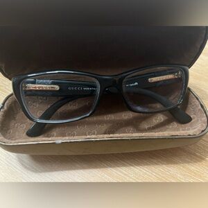 Gucci Black and Gold Eyewear